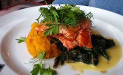 Salmon on Swiss chard.JPG